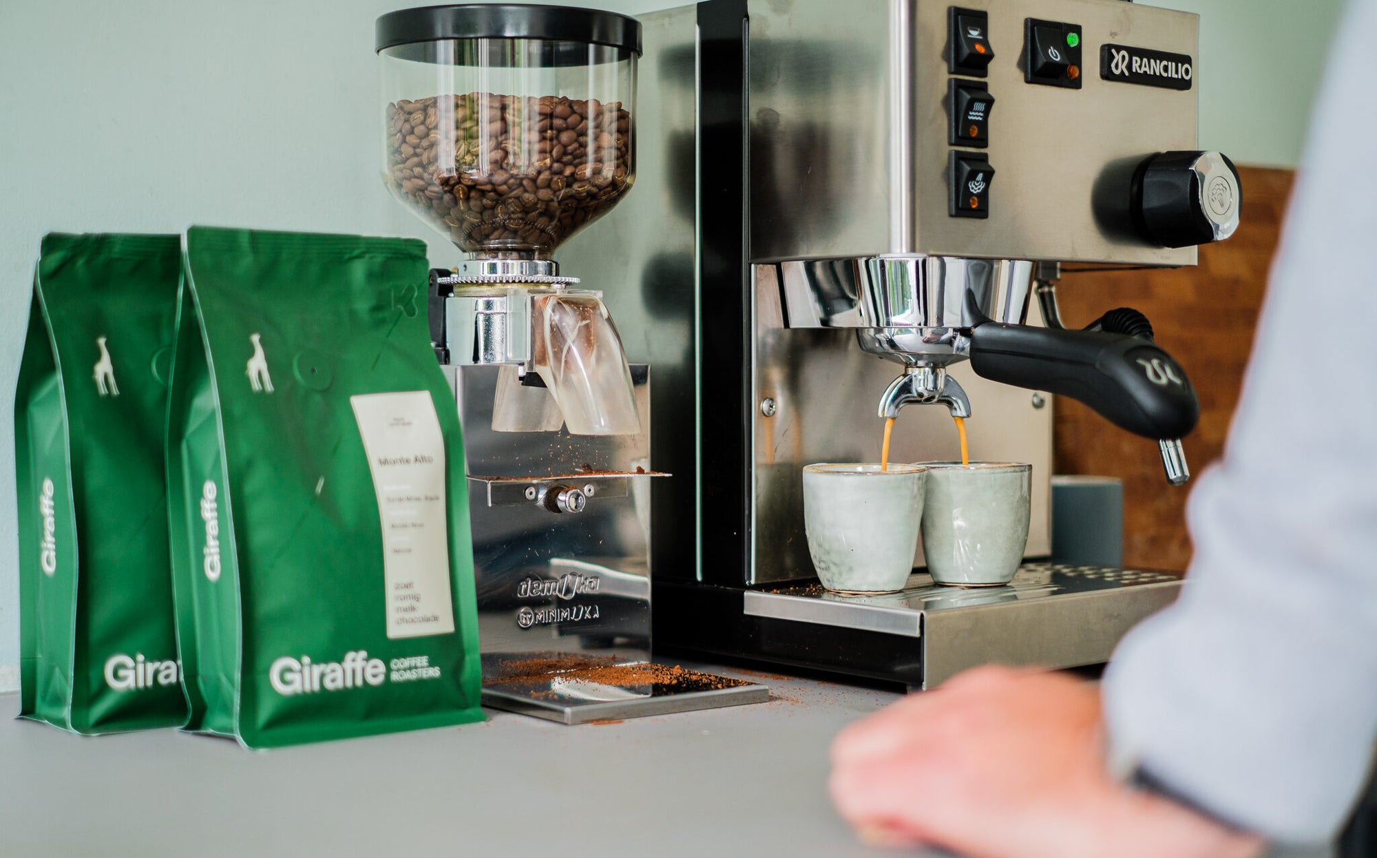 espresso zetten