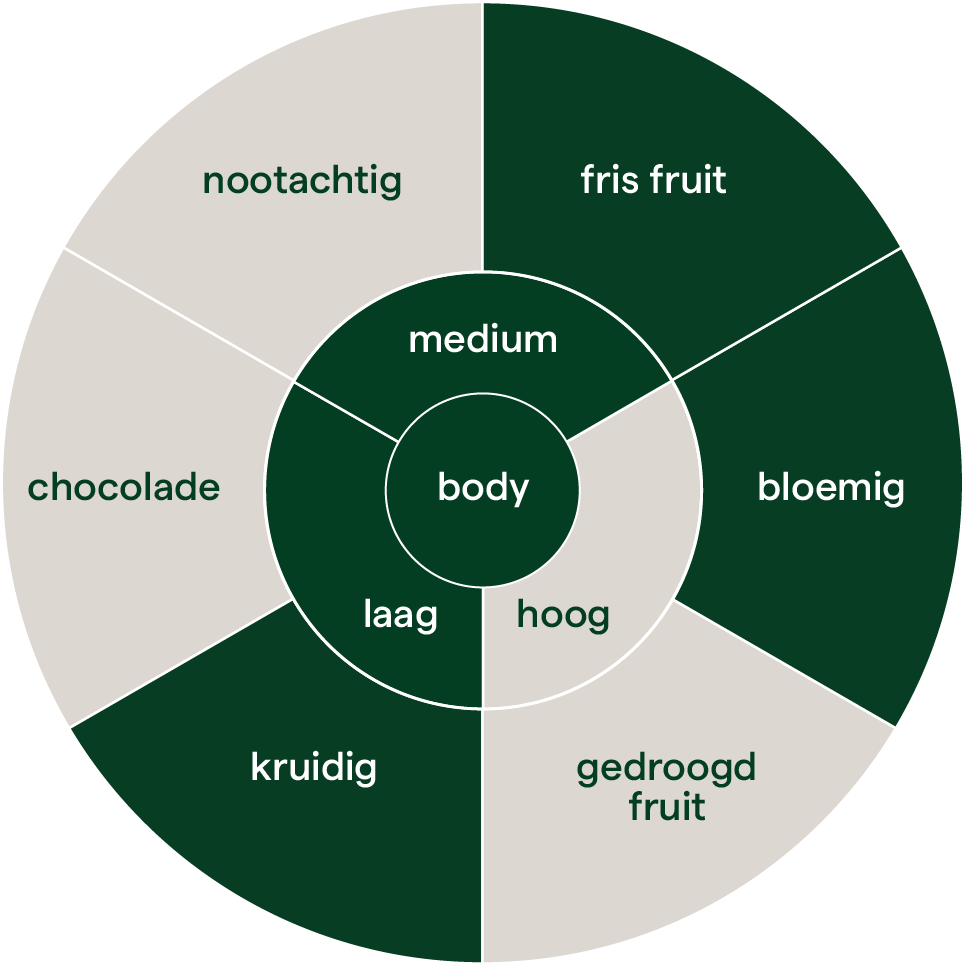 Winterkoffie - El Jaguar flavor wheel